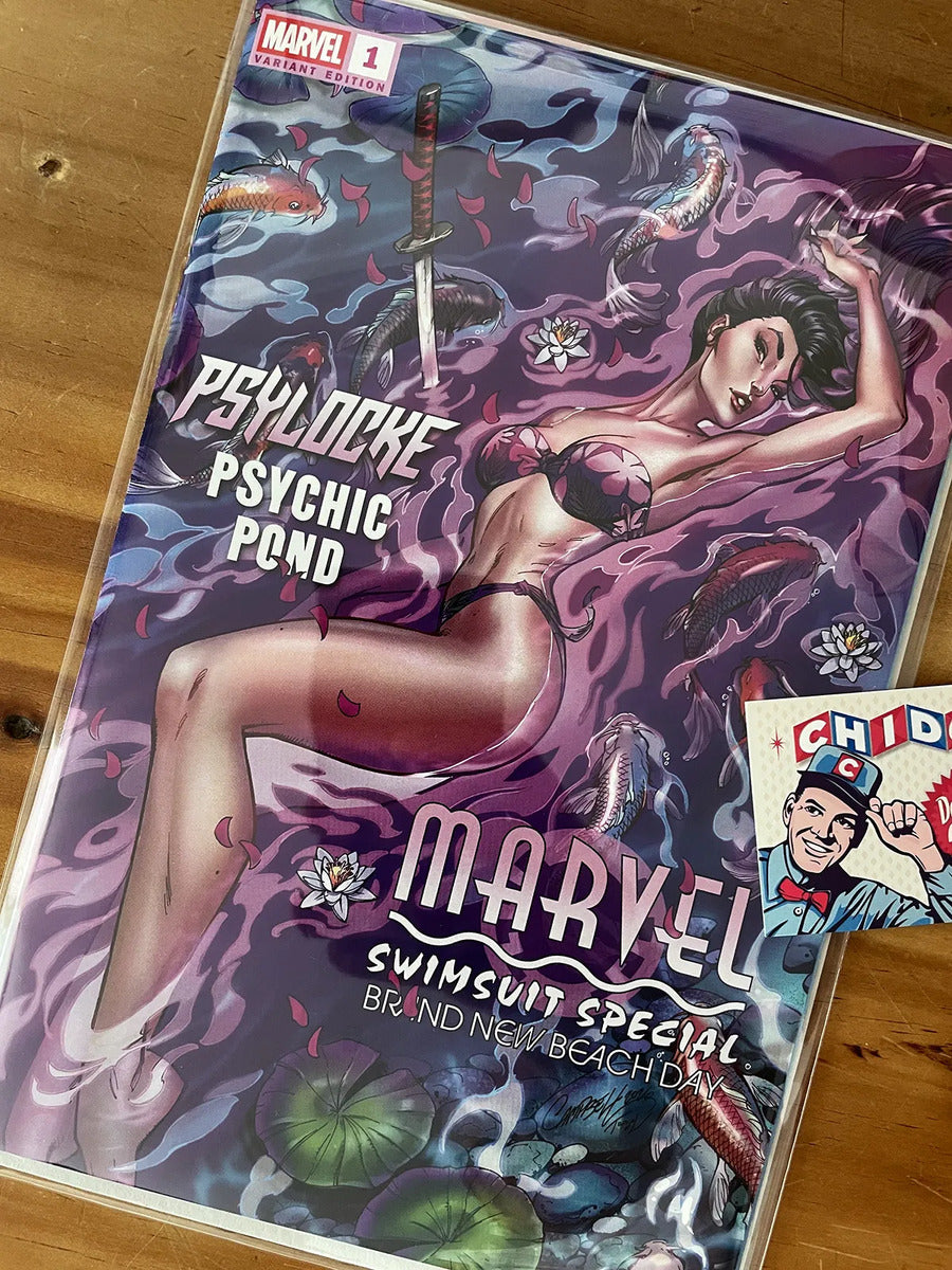 Comic - Marvel Swimsuit Beach Day Campbell Psylocke Variant