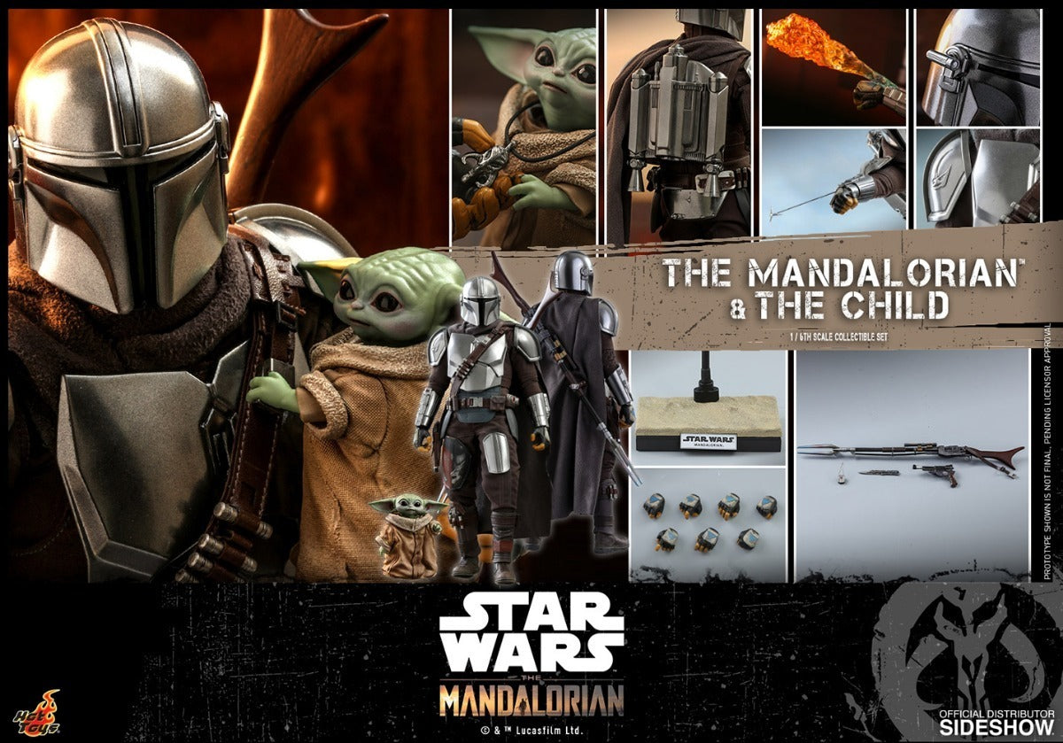 Figura - The Mandalorian & Child Hot Toys Nuevo Star Wars