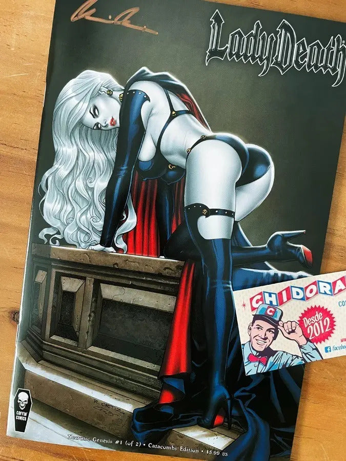 Comic - Lady Death Necrotic Genesis #1 Firmada Coa Sexy