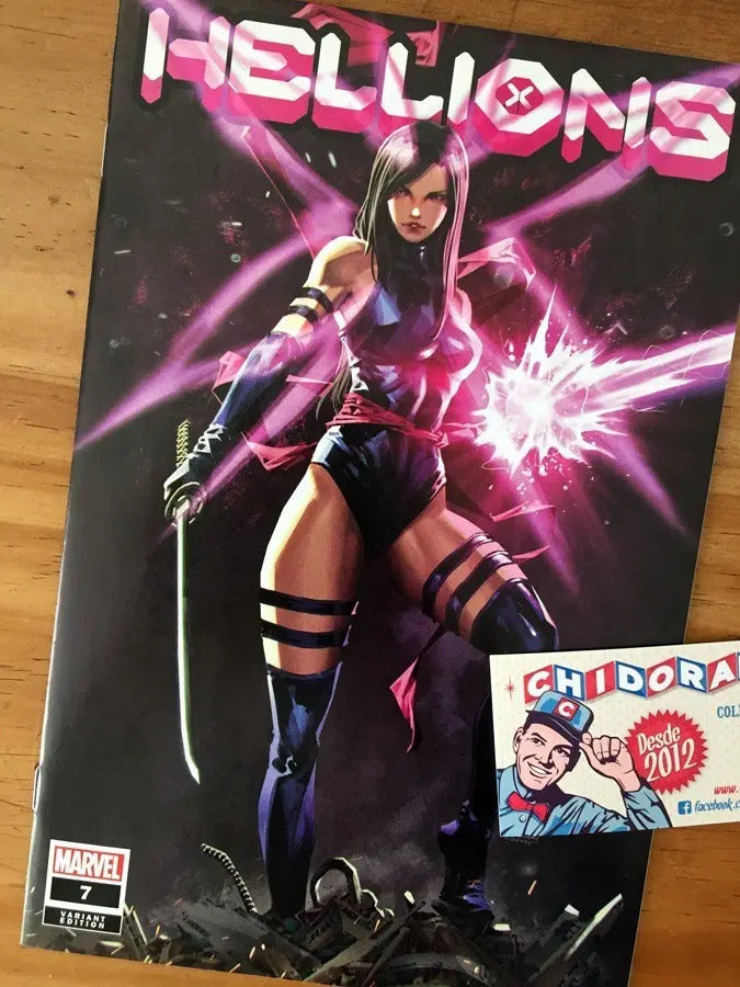 Comic - Hellions #7 Kael Ngu Variant Psylocke Cover