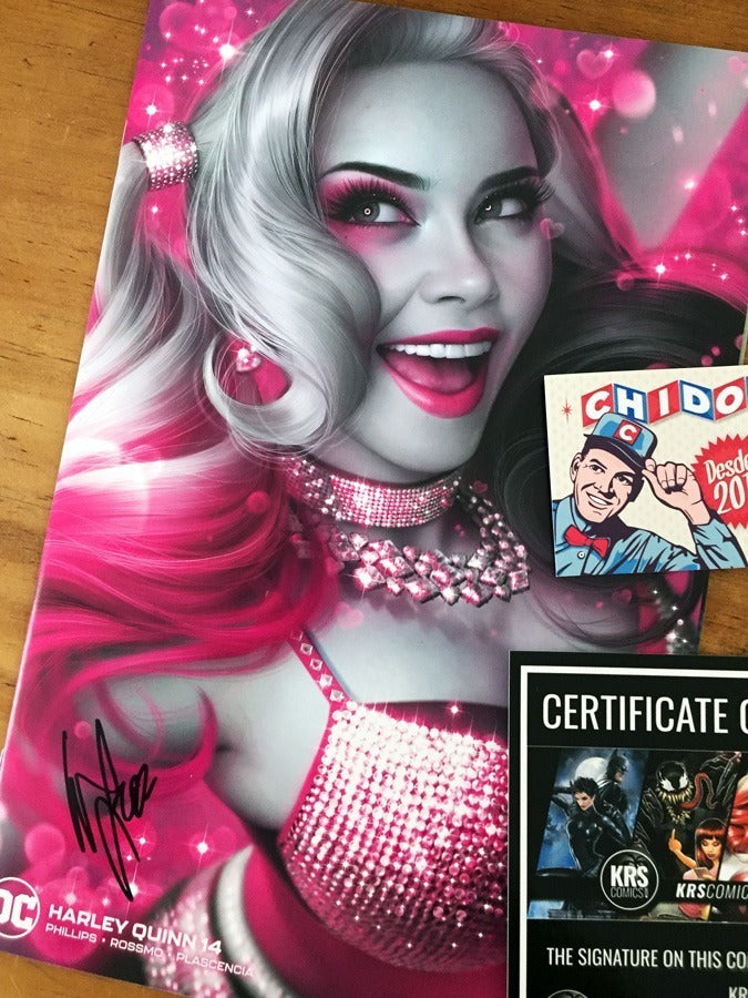 Comic - Harley Quinn #14 Warren Louw Trade Sexy Firmada Coa