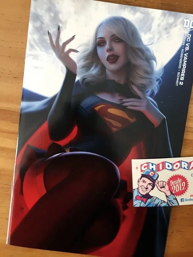 Comic - Dc Vs Vampires #2 Warren Louw Virgin Var Supergirl
