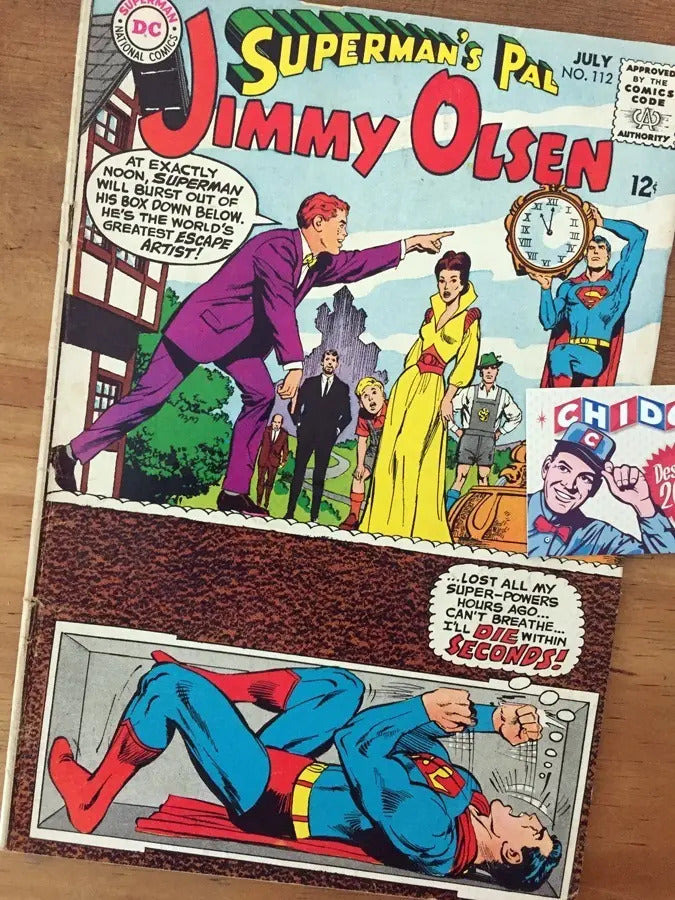 Comic - Jimmy Olsen #112 Batman Superman 1968 Neal Adams