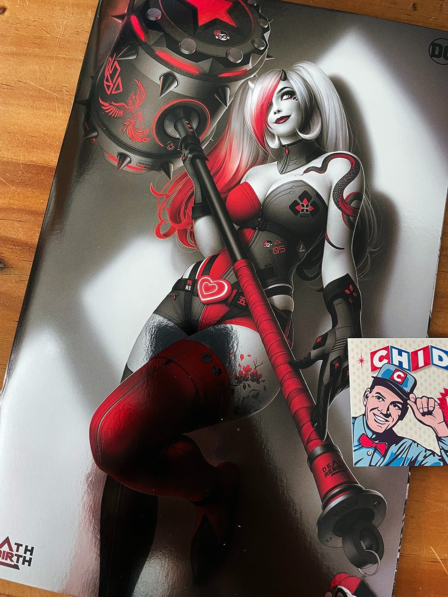 Comic - Harley Quinn Black White Redder 5 Foil Louw Sexy Coa
