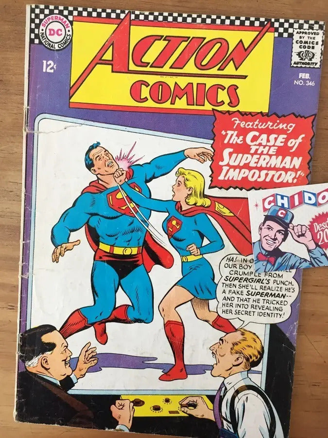 Comic - Action Comics #346 Superman Supergirl