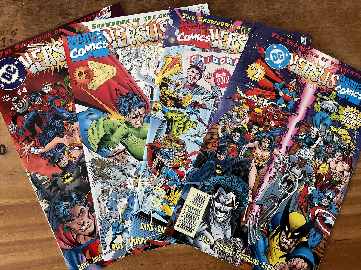 Comic Set - Marvel Vs Dc Wolverine Superman Spider-man