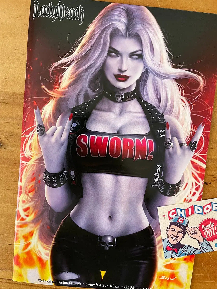 Comic - Lady Death Malevolent Decimation #1 Khamunaki Sexy
