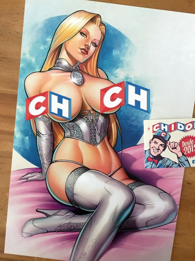 Print - Mini Print Jose Varese White Queen Emma Frost