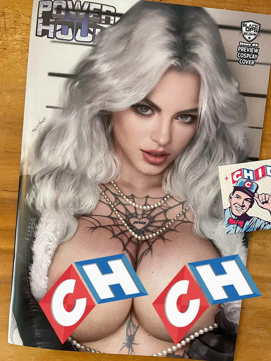 Comic - Power Hour 3 Black Cat Close Up Topless Shikarii
