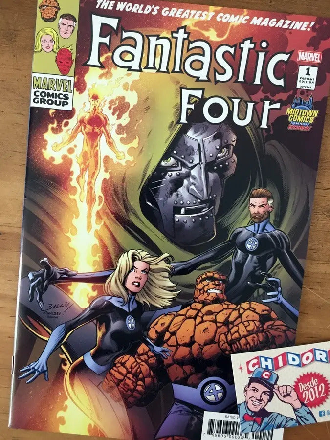 Comic - Fantastic Four #1 Mark Bagley Dr. Doom Midtown Cover