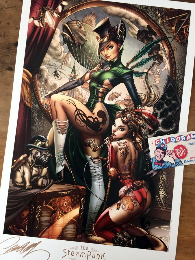 Print - Scott Campbell Steampunk Litografía Firmada