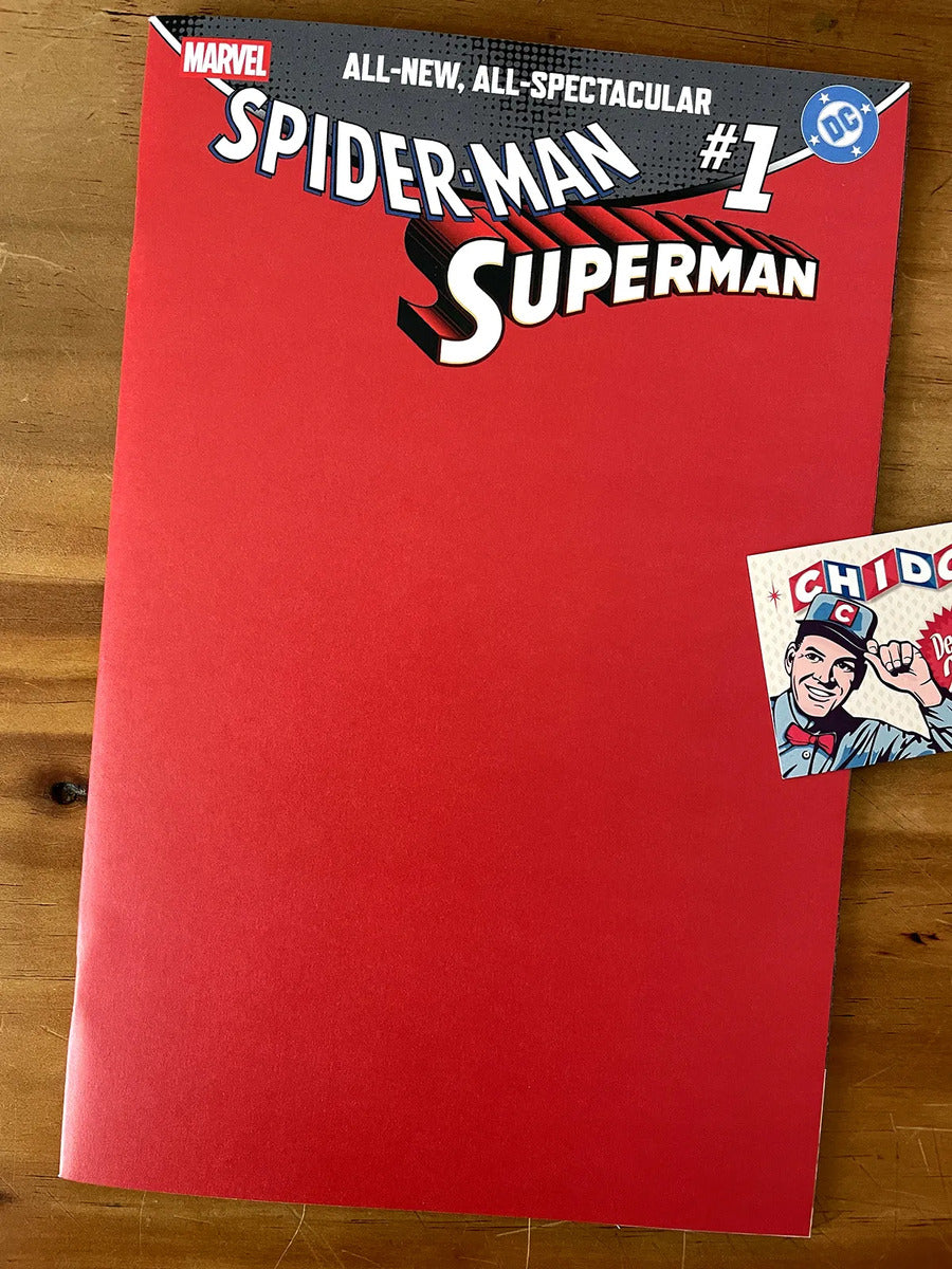 Comic - Superman Vs Spider-man #1 Red Blank Variant