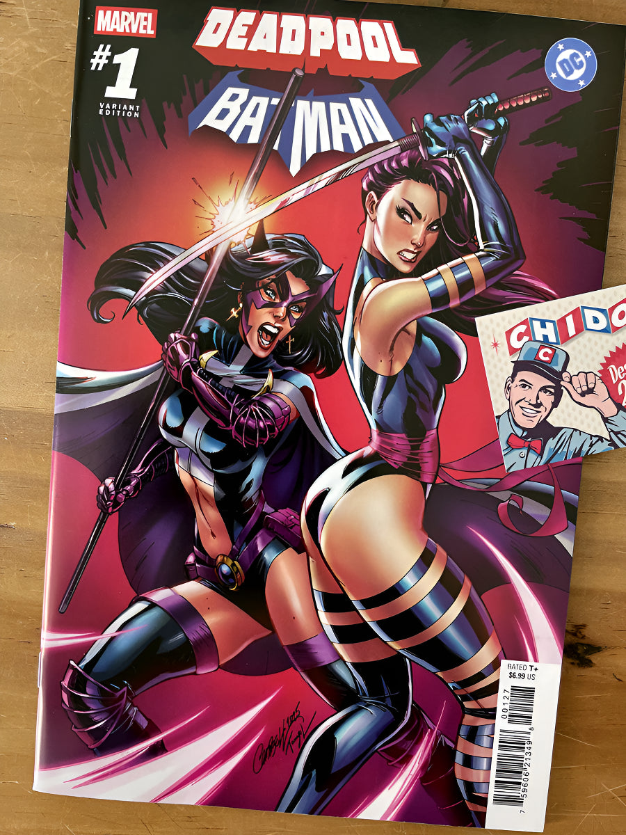 Comic - Batman Deadpool #1 Psylocke Campbell Variant