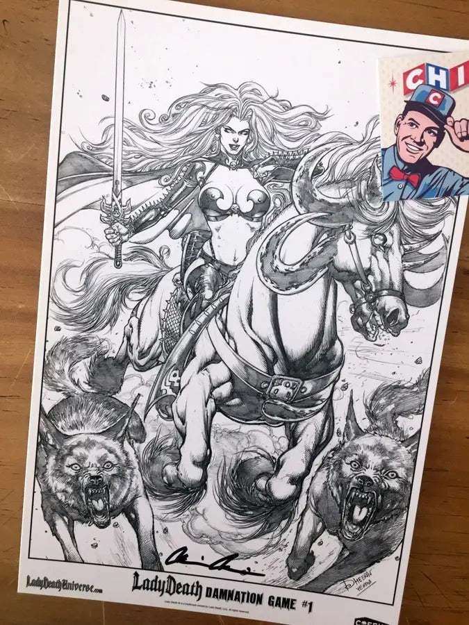 Set Print - Mini Print Lady Death Damnation Spider Skies