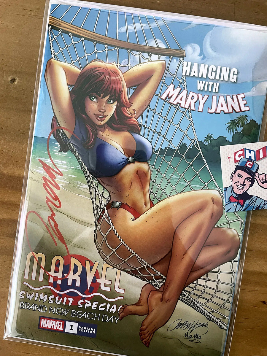 Comic - Marvel Swimsuit Beach Day Campbell Mj Firma Coa