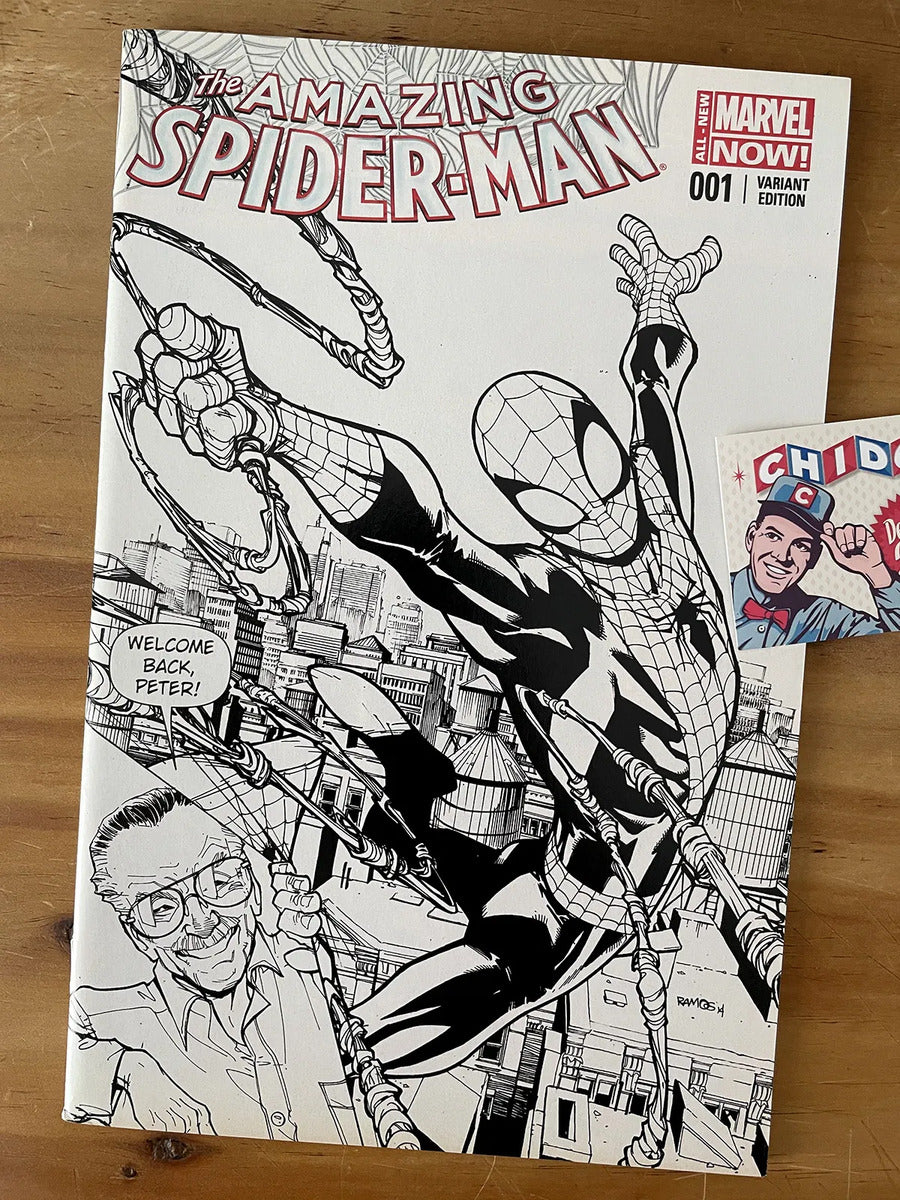 Comic - Amazing Spider-man #1 Humberto Ramos Stan Lee Sketch