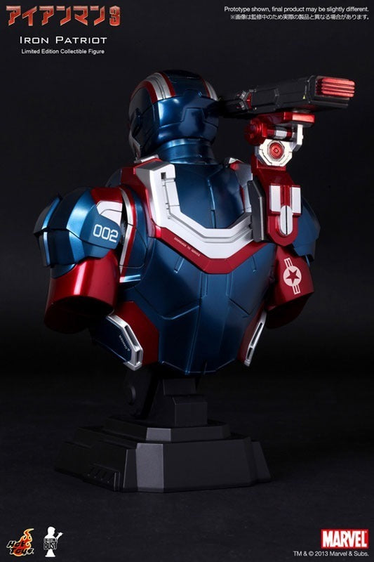 Figura - Iron Patriot Bust Busto Iron Man 1/4 Hot Toys Nuevo