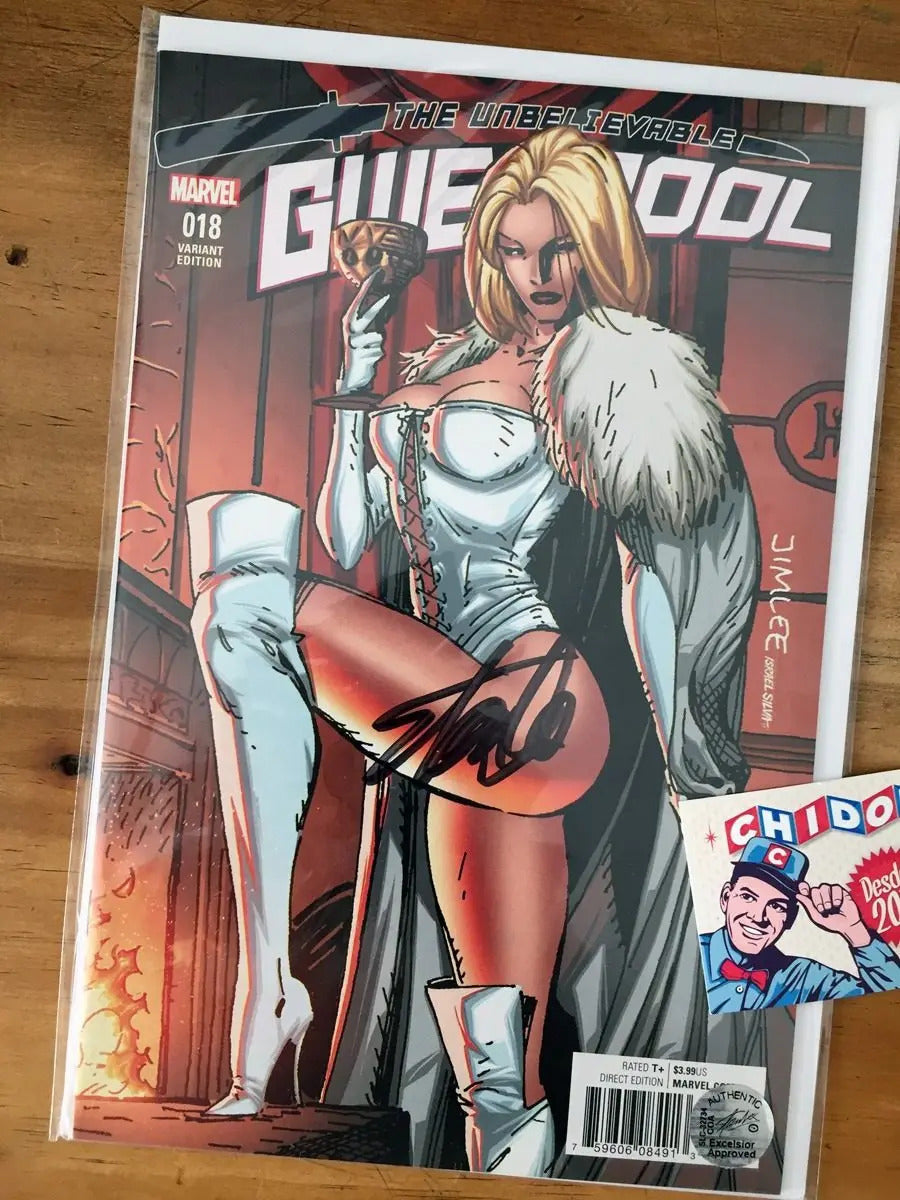 Comic - Gwenpool #18 Emma Frost Jim Lee Stan Lee Firmado Coa