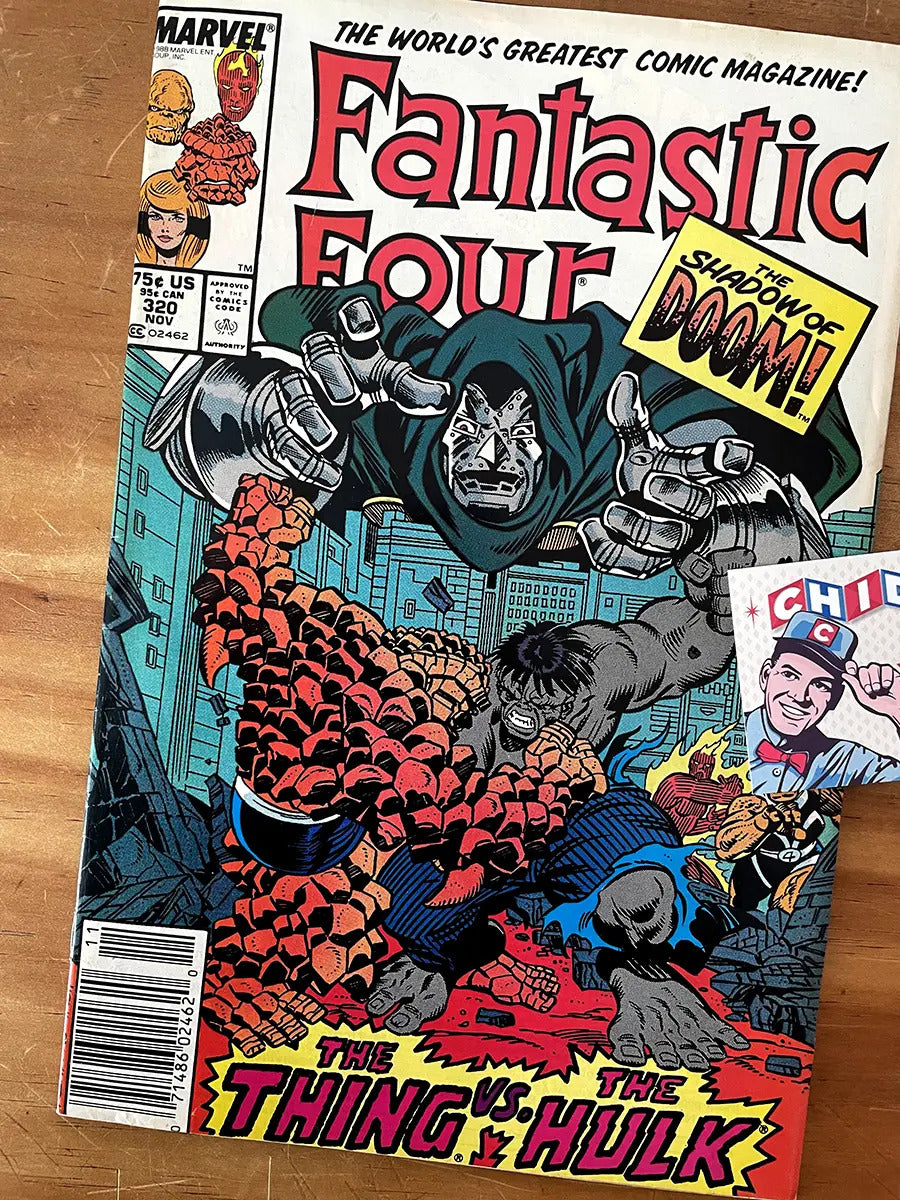 Comic - Fantastic Four #320 Hulk Vs Thing Vs Doom Pollard