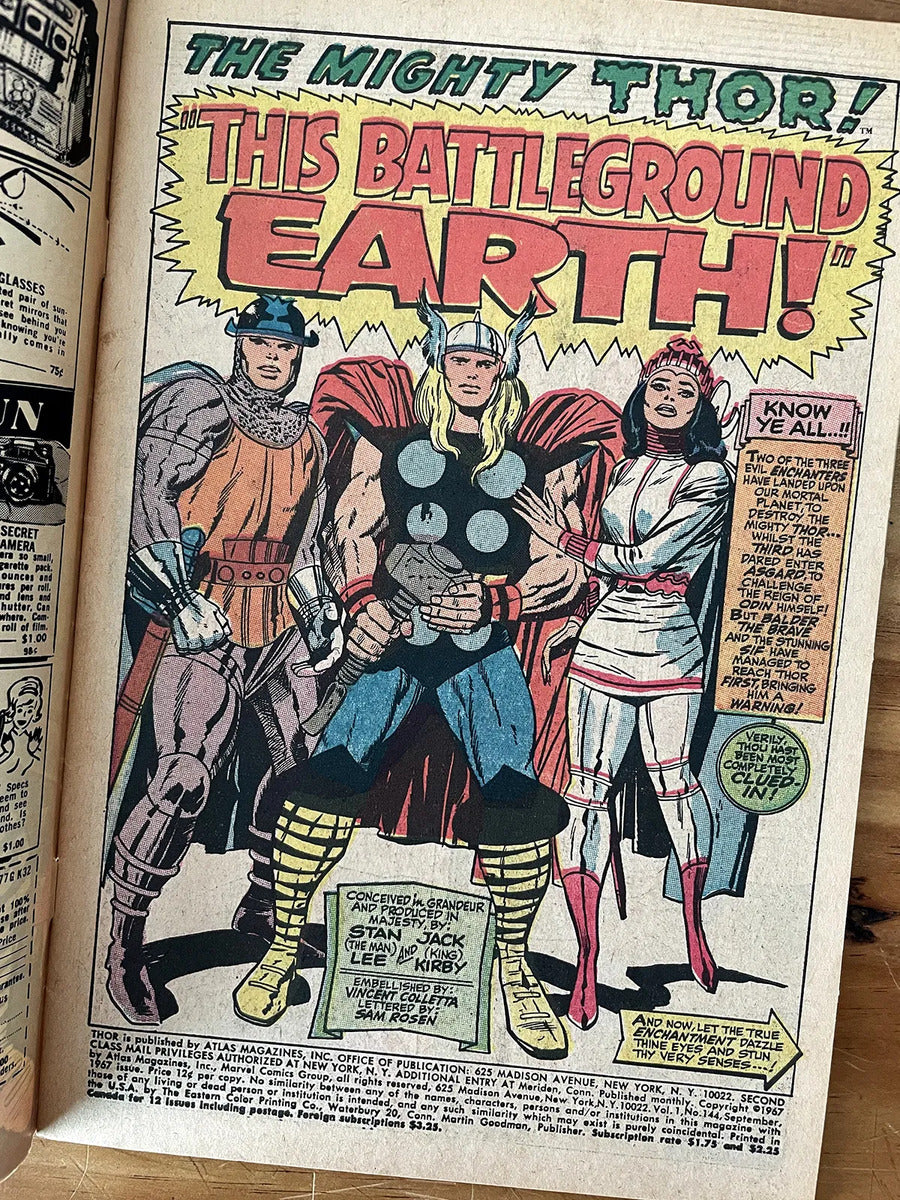 Comic - Mighty Thor #144 Jack Kirby Stan Lee 1967