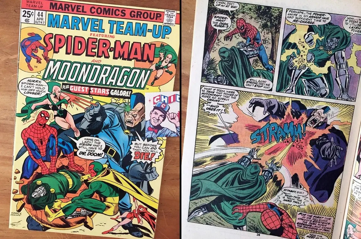 Comic - Marvel Team Up #44 Spider-man Moondragon Dr Doom