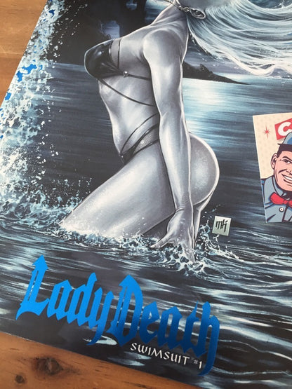 Comic - Lady Death Swimsuit 2020 Firma Pulido Nuevo Foil
