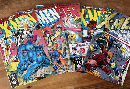 Comic Set - X-men #1 Jim Lee Set Connecting Completo Jean