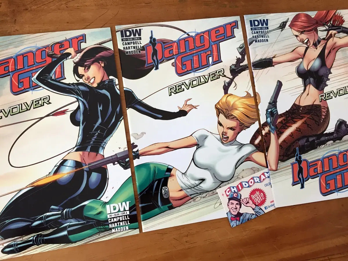Comic Set - Danger Girl Revolver Scott Campbell Connecting