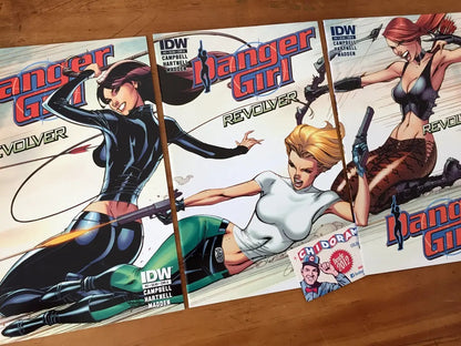 Comic Set - Danger Girl Revolver Scott Campbell Connecting