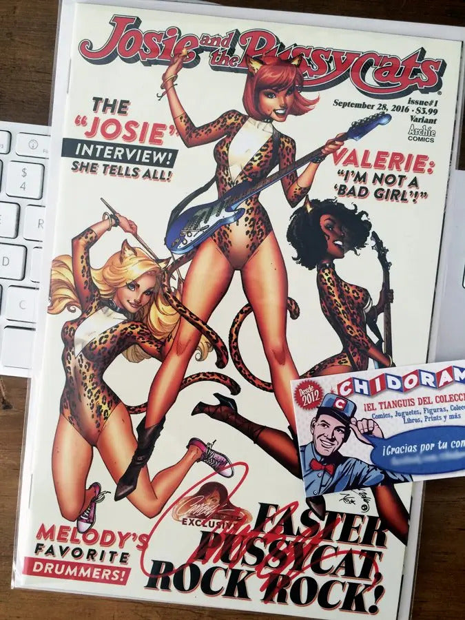 Comic - Josie And The Pussycats #1 Scott Campbell Firmada