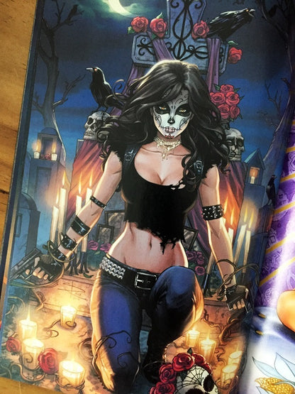 Comic K - Lady Death La Muerta Pin Ups Sketch Firma Pulido