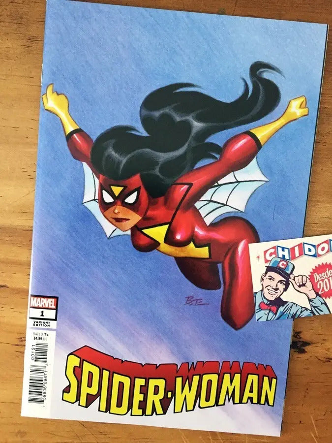 Comic - Spider-woman #1 Bruce Timm Variant Spider-man