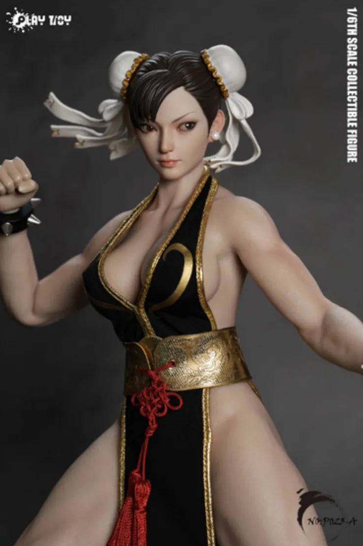 Figura - Chun-li Street Fighter Traje Negro P023-a Play Toy