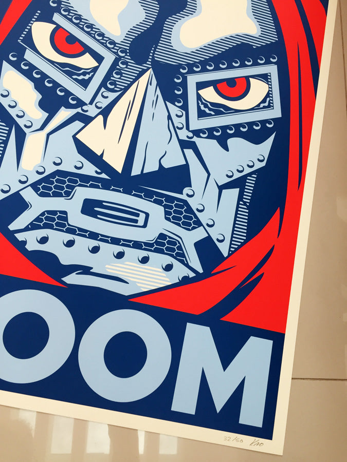 Cuadro De Autor - Litografía Print Dr Doom Marvel Firmada