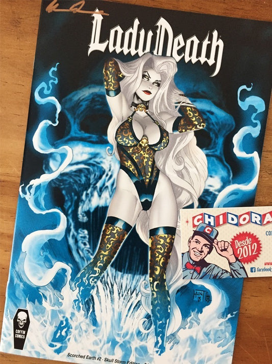 Comic - Lady Death Scorched Earth #2 Firmada Coa Ken Hunt