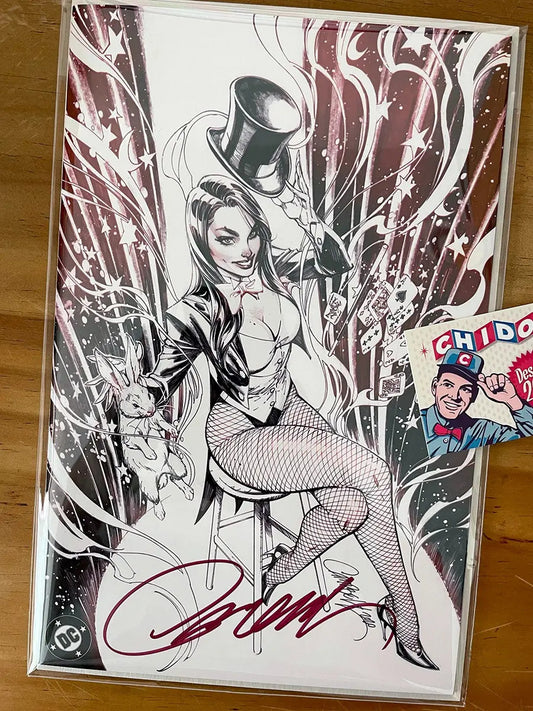 Comic - Zatanna #3 Scott Campbell Sketch Variant Signed Coa