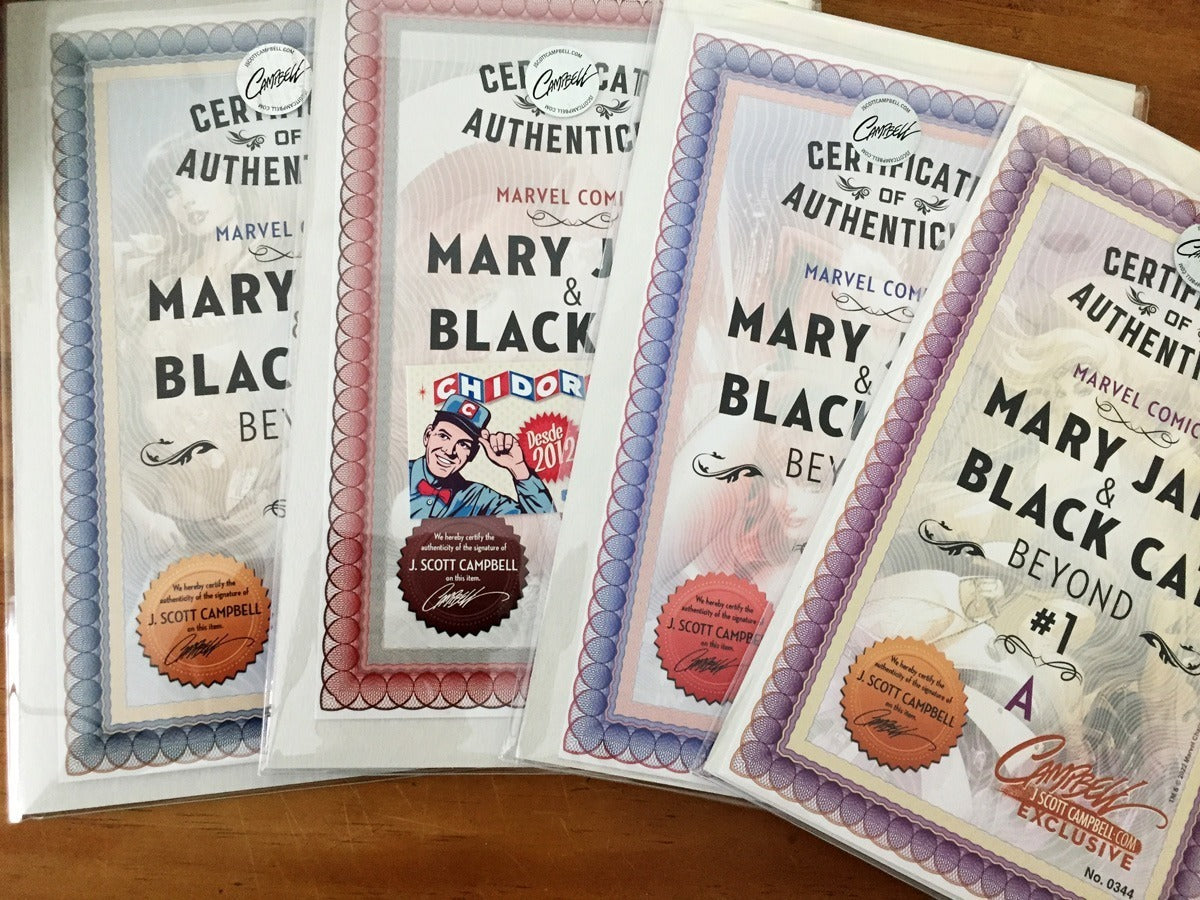 Comic Set - Mary Jane & Black Cat #1 Scott Campbell Firmadas