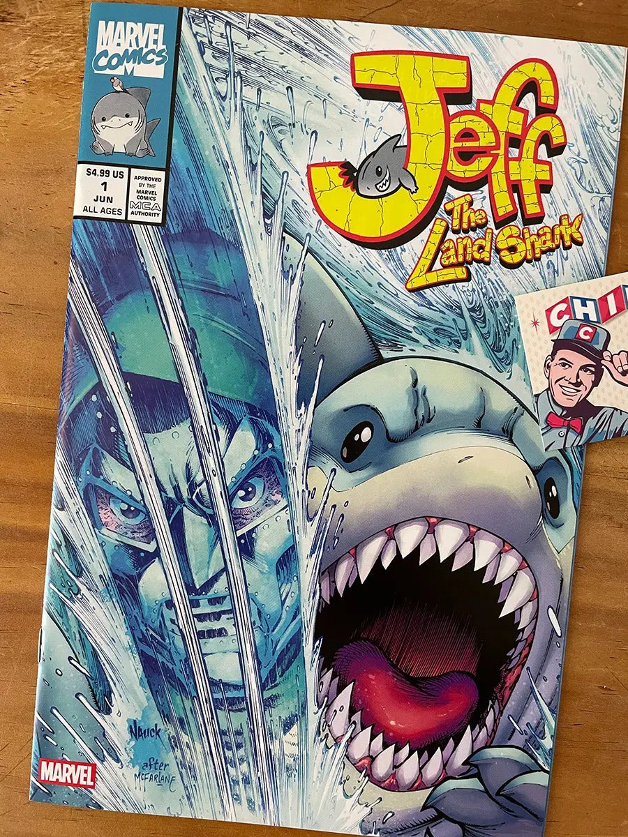 Comic - Jeff The Land Shark 1 Nauck Dr Doom Wolverine Hulk