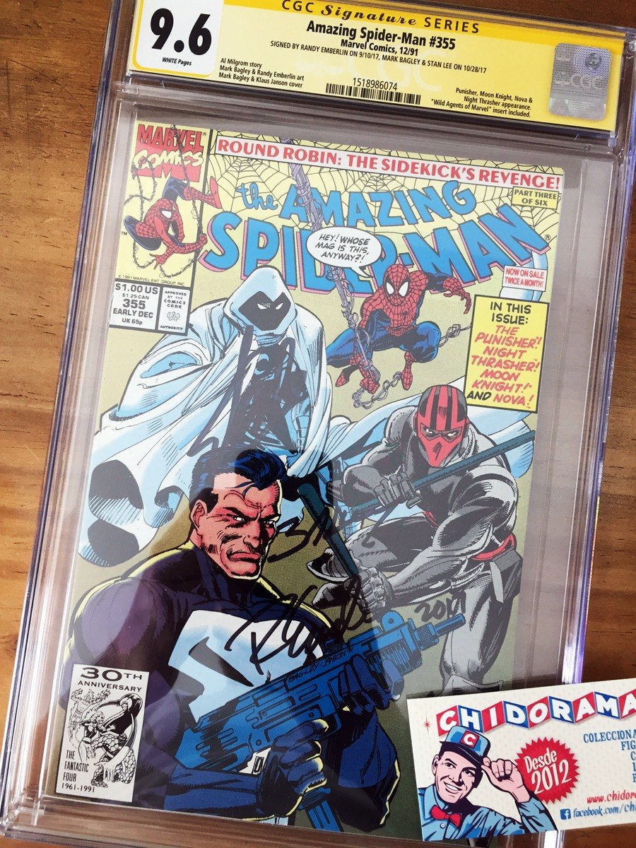 Comic Cgc - Amazing Spider-man #355 Stan Lee Bagley Firma