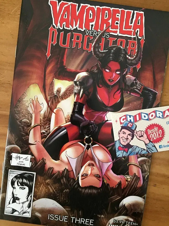 Comic - Vampirella Vs Purgatori #3 Crees Mcfarlane Tributo