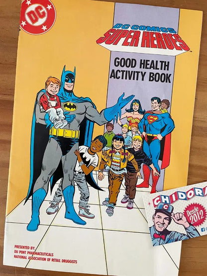 Comic - Super Heroes Goodhealth Book Batman Superman