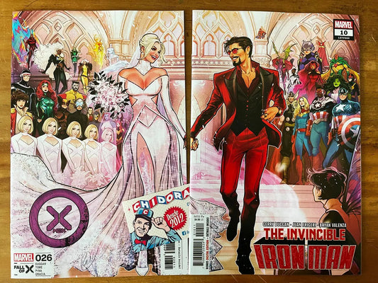 Comic Set - Iron Man Wedding Emma Frost Tony Stark