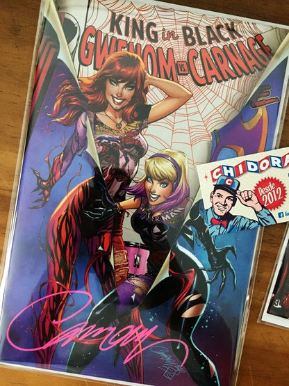 Comic Set - Gwenom Vs Carnage 2 King In Black Scott Campbell