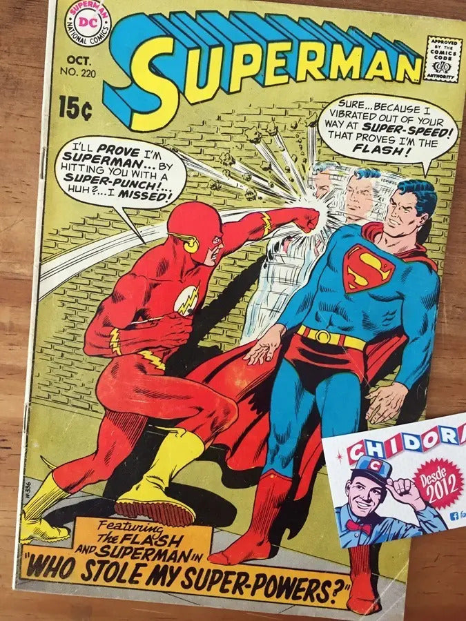 Comic - Superman #220 Flash Jim Shooter