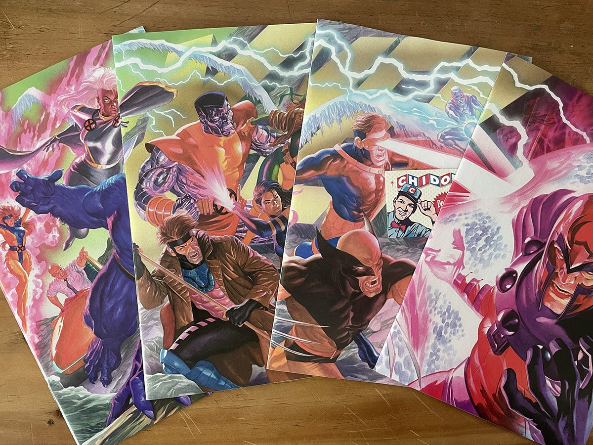 Comic Set - X-men Jim Lee Homage Connecting Alex Ross Jean