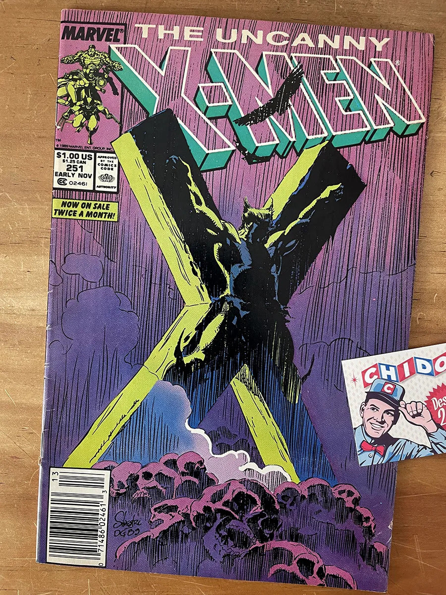 Comic - Uncanny X-men #251 Marc Silvestri Wolverine Newstand