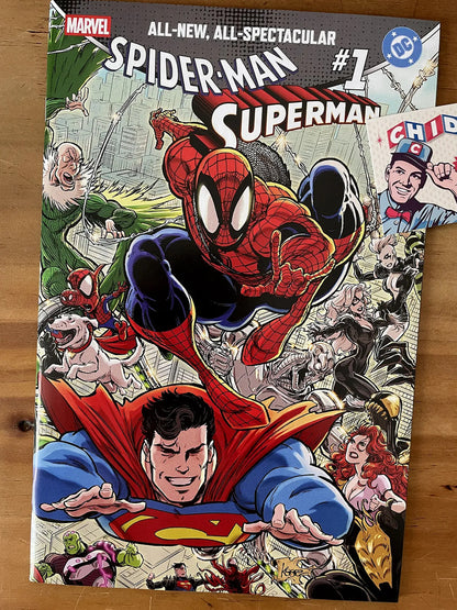 Comic - Superman Vs Spider-man #1 Kaare Andrews Wraparound