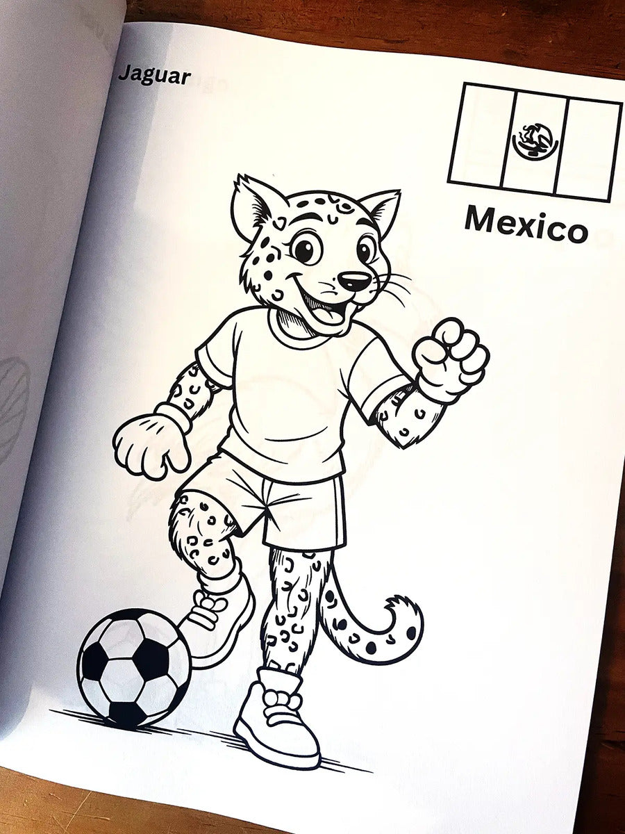 Libro Colorear Niños Mundial Fútbol Album México 2026 Fifa