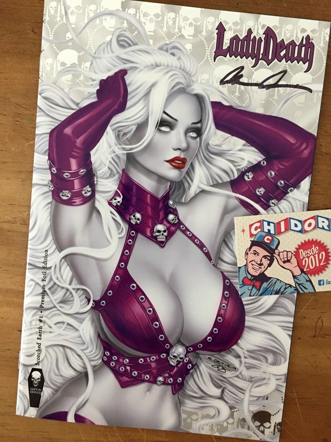 Comic - Lady Death Scorched Earth #1 Firmada Coa Pulido