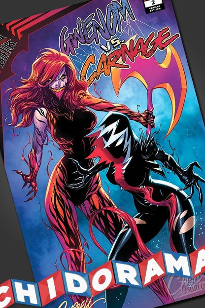 Comic Set - Gwenom Vs Carnage 2 King In Black Scott Campbell
